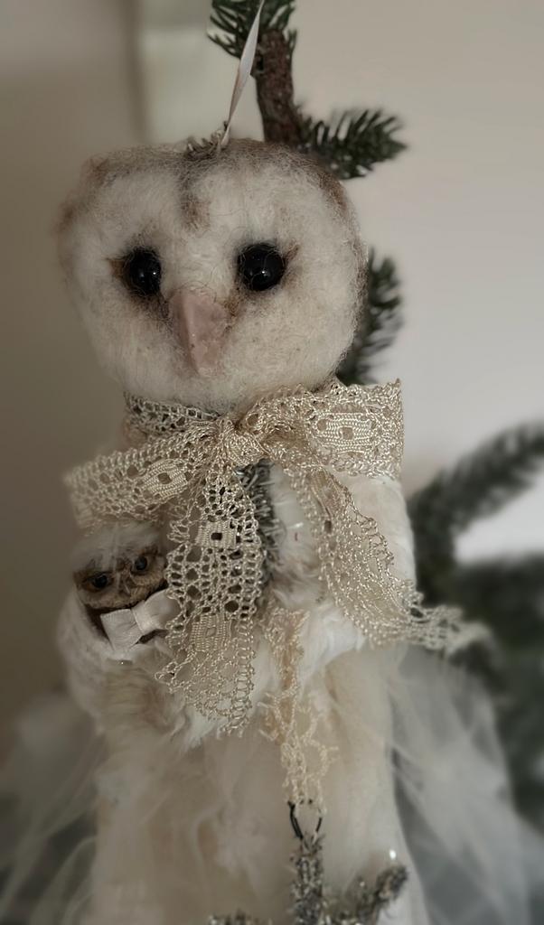 Wattenpopje uil kerst flock ezel schaspje oud brocante, Antiek en Kunst, Curiosa en Brocante, Ophalen of Verzenden