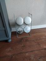 Vintage / anieke snoeppotten in rek, Ophalen, Gebruikt