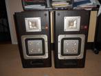 Vintage Sony APM-22ES luidsprekers, vierkante woofers, Front, Rear of Stereo speakers, Gebruikt, Sony, 60 tot 120 watt