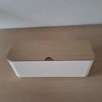 Kabel organizer, met deksel in hout motief, Ophalen of Verzenden, Zo goed als nieuw