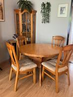 Gratis af te halen  ronde tafel met 4 stoelen., Huis en Inrichting, Tafels | Eettafels, Ophalen, Gebruikt, 100 tot 150 cm, Vier personen
