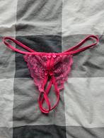 Roze Crotchless String met Kant, Kleding | Dames, Ondergoed en Lingerie, Onbekend, Verzenden, Roze, String