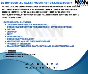 Uw boot al klaar voor de zomer? Onderhoud en service marinex beschikbaar voor biedingen