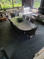 Tafel  3 meter lang ovaal kersenhout, Ophalen, Gebruikt, 200 cm of meer, 50 tot 100 cm
