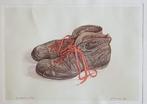 Jotje(Jopie)Huisman Lithografie"De schoenen van Abe" Ges Ged, Ophalen of Verzenden