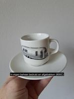 Kop en schotel met Airstream caravan, porselein D14xH8cm, Nieuw, Ophalen of Verzenden, Overige stijlen, Kop(pen) en/of Schotel(s)