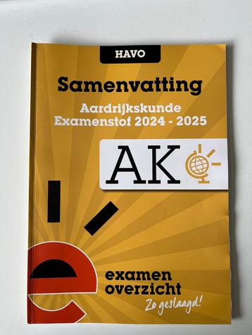 Samenvatting Examenstof Aardrijkskunde HAVO beschikbaar voor biedingen