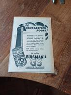 Advertentie van Buisman Zwartsluis  de schoorsteen rookt, Verzamelen, Ophalen of Verzenden, Gebruikt, Overige typen