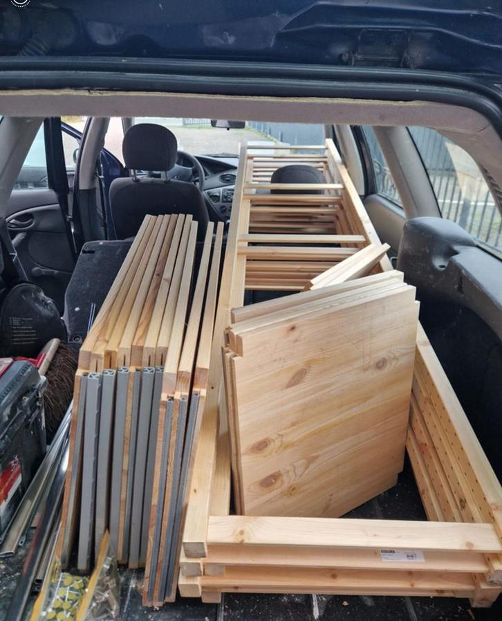 2 IVAR IKEA REKKEN 210 x 228 x 50 diep, z.g.a.n., Huis en Inrichting, Kasten | Stellingkasten, Zo goed als nieuw, Ophalen