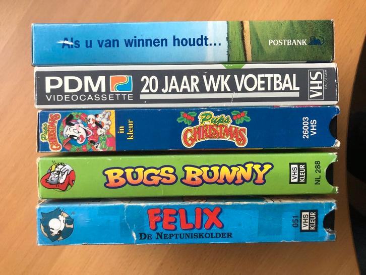 Kinder video's € 1,00 per stuk., Cd's en Dvd's, VHS | Kinderen en Jeugd, Gebruikt, Tekenfilms en Animatie, Tekenfilm, Alle leeftijden
