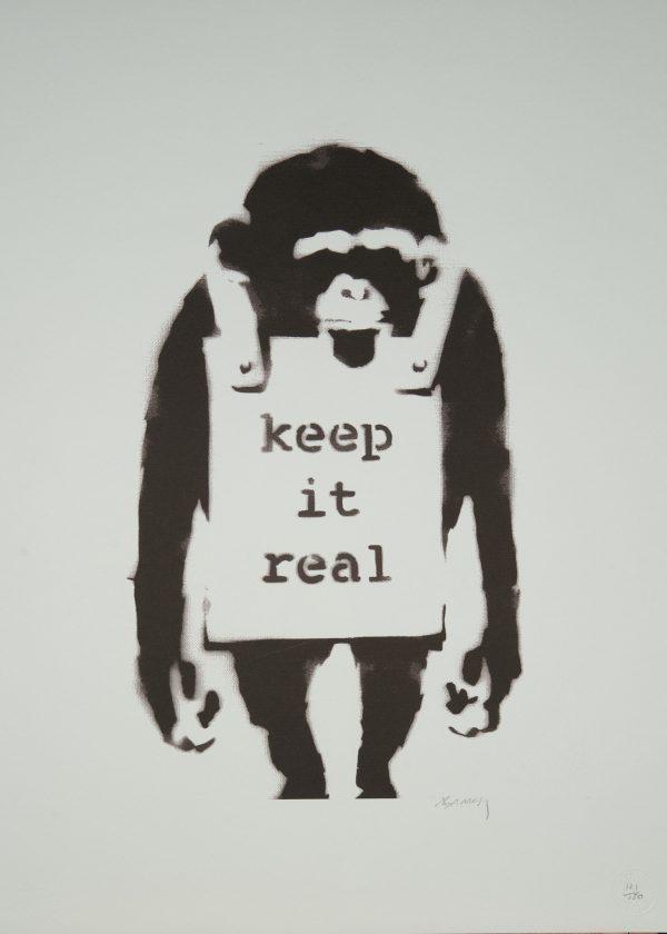 Banksy - keep it real, Antiek en Kunst, Kunst | Litho's en Zeefdrukken, Ophalen of Verzenden