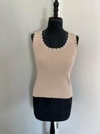Beige Top met Glitter Randje, Kleding | Dames, Tops, Maat 38/40 (M), Beige, Ophalen of Verzenden, Zo goed als nieuw