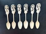 6 Indonesische Lepeltjes van Been/Bot, Antiek en Kunst, Antiek | Bestek, Ophalen of Verzenden