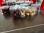 Glazen Kerstballen - Paars en Goud, Huis en Inrichting, Woonaccessoires | Kandelaars en Kaarsen, Gebruikt, Ophalen of Verzenden
