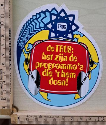 Vintage sticker TROS logo radiostation radiozender televisie beschikbaar voor biedingen