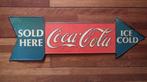 Coca Cola , Amerikaanse reclame bord, jaren 50 !!!, Ophalen of Verzenden, Gebruikt, Reclamebord