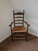 Boeren houten stoel met rieten zitting, Ophalen, Gebruikt, Bruin, Hout