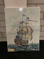 Harlinger Aardewerk Tegeltableau Driemaster 12 tegels kleur, Antiek en Kunst, Antiek | Wandborden en Tegels, Ophalen of Verzenden