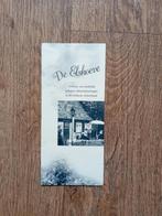 Foldertje - De Elshoeve, Ophalen of Verzenden, Zo goed als nieuw, Overige typen
