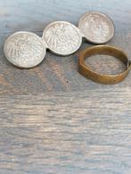 Trench Art wo1 ring en zilveren broche, Verzamelen, Militaria | Algemeen, Ophalen of Verzenden, Overige soorten, Duitsland, Kunstobject