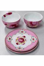 Pip Studio Pink "Ribbon Rose" 2 kom 2 schaal + schotel bord, Nieuw, Ophalen of Verzenden, Kom(men), H