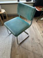 Ridge Vintage chromen stoel, Ophalen, Gebruikt, Blauw, Retro , midcentury style