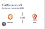 2 kaarten Nederland - Polen, Tickets en Kaartjes, Twee personen, Overige soorten, Overige typen