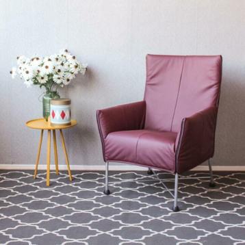 4 Zeer fraaie Montis Charly fauteuils - Bordeaux rood leder beschikbaar voor biedingen