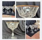 Unieke vintage italiaanse kristale Coupeglazen – 6 stuks, Glas of Glazen, Gebruikt, Ophalen of Verzenden, Glas