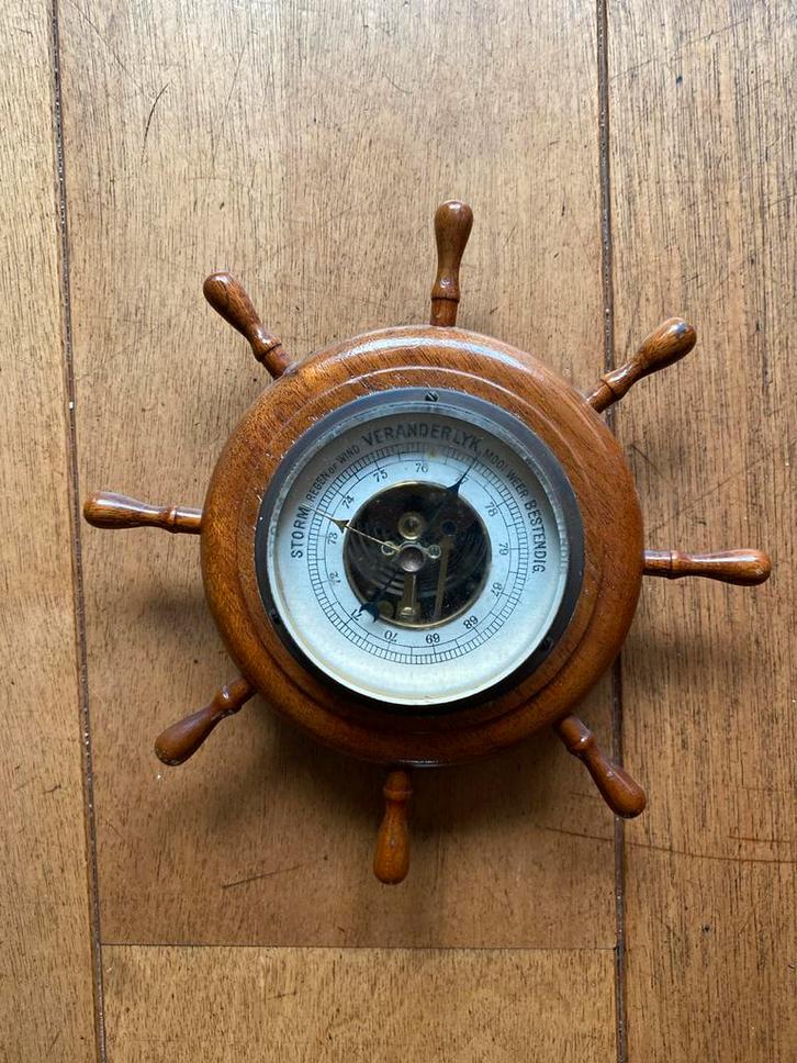 Vintage Scheepsroer Barometer, Audio, Tv en Foto, Weerstations en Barometers, Gebruikt, Barometer, Verzenden