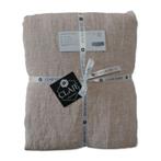 100% linnen dekbedovertrek 240x220 met slopen L.bruin Mêlee, Beige, Dekbedovertrek, Ophalen of Verzenden, Nieuw