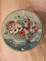 Vintage Koektrommel met Bloemen, Ophalen of Verzenden, Gebruikt, Koek(jes)