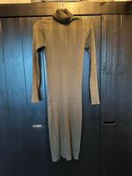 Groene rib jurk, Kleding | Dames, Jurken, Maat 38/40 (M), Ophalen of Verzenden, Knielengte, Gedragen