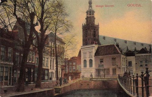 HE031 Gouda Hoge Gouwe tulpkaart ca. 1910, Verzamelen, Ansichtkaarten | Nederland, Ongelopen, Zuid-Holland, Voor 1920, Verzenden