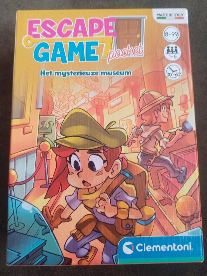 ZGAN Escape Room pocket kids: mysterieuze museum, Clementoni, Hobby en Vrije tijd, Gezelschapsspellen | Kaartspellen, Zo goed als nieuw