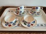 Boerenbont Boch België (Thee kop en schotel), Ophalen of Verzenden, Zo goed als nieuw, Kop(pen) en/of Schotel(s), Aardewerk