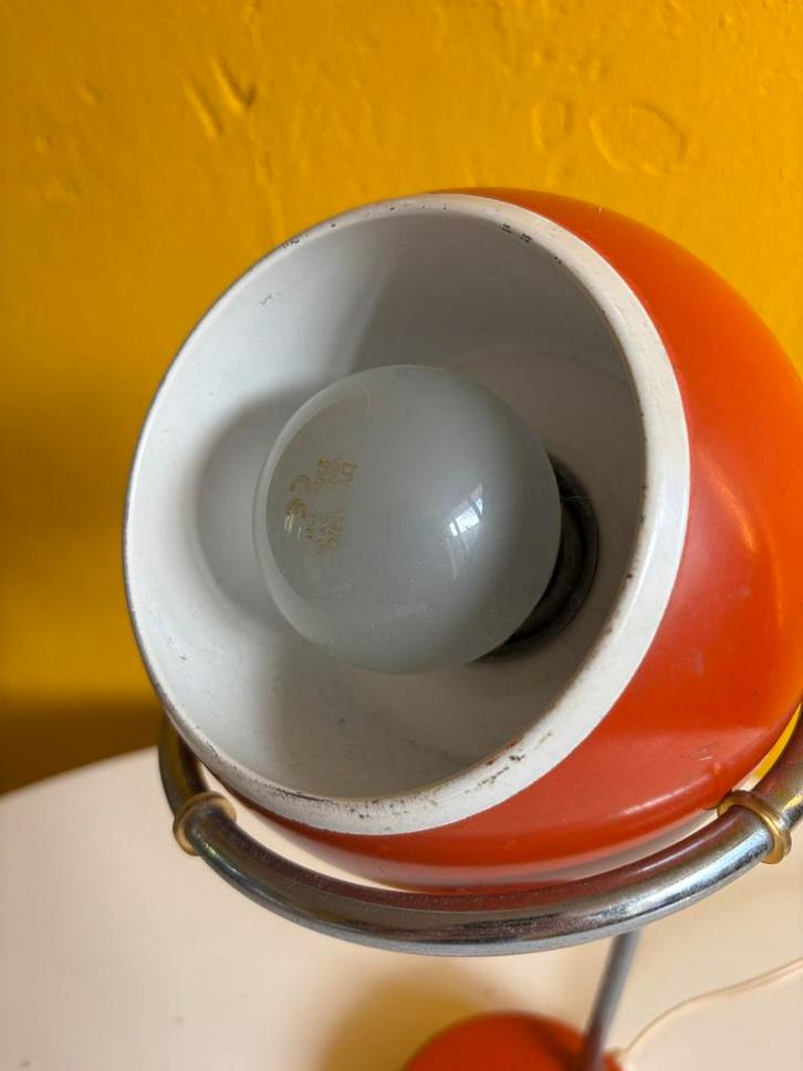 Space Age Bollamp Tafellamp, Huis en Inrichting, Lampen | Vloerlampen, Gebruikt, Minder dan 100 cm, Metaal, Ophalen of Verzenden
