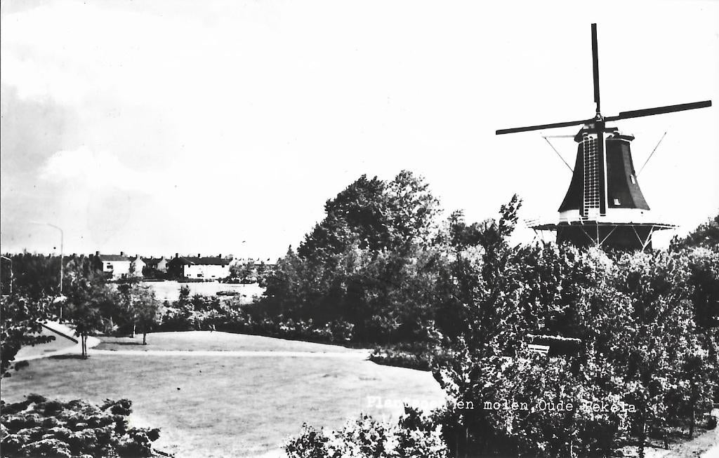 Oude Pekela, Molen, Plantsoen, Verzenden, 1960 tot 1980, Ongelopen, Groningen