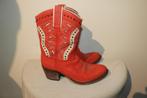 Sendra cowboy laarzen rood bewerkt steentjes ZGAN 36, Kleding | Dames, Lage of Enkellaarzen, Zo goed als nieuw, Verzenden, Rood