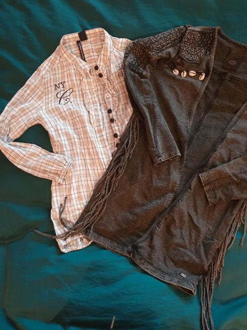 Blouse bloesje 717 sevenoneseven en Jill vest 116 128, Kinderen en Baby's, Kinderkleding | Maat 122, Meisje, Overhemd of Blouse