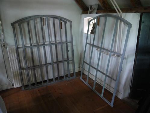 drie grote getoogde ramen, Doe-het-zelf en Verbouw, Glas en Ramen, Zo goed als nieuw, Gevelraam of Ruit, 120 tot 160 cm, 80 tot 120 cm