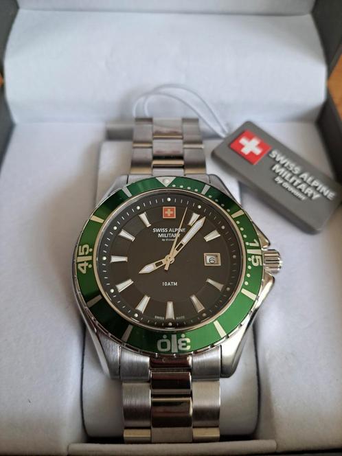 swiss alpine military, Sieraden, Tassen en Uiterlijk, Horloges | Heren, Nieuw, Polshorloge, Overige merken, Staal, Staal, Ophalen of Verzenden