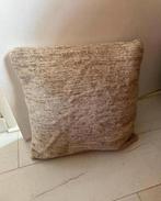 Woonkussen beige creme jute achtig naturel, Ophalen of Verzenden, Zo goed als nieuw, Beige, Vierkant