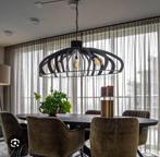 Industriële Hanglamp Catania Zwart 3-lichts, Huis en Inrichting, Lampen | Hanglampen, Ophalen, Nieuw, Metaal, 50 tot 75 cm