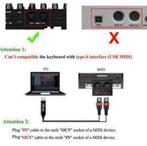Keyboard muziektoetsenbord naar USB 3 meter kabel midi 5pin, Nieuw, Ophalen of Verzenden, 2 tot 5 meter, H