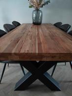 Taek houte eettafel, Huis en Inrichting, Tafels | Eettafels, Gebruikt, 100 tot 150 cm, Vijf personen of meer, Rechthoekig