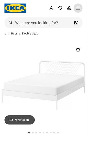 Wit Nesttun IKEA bedframe - afbeelding 1