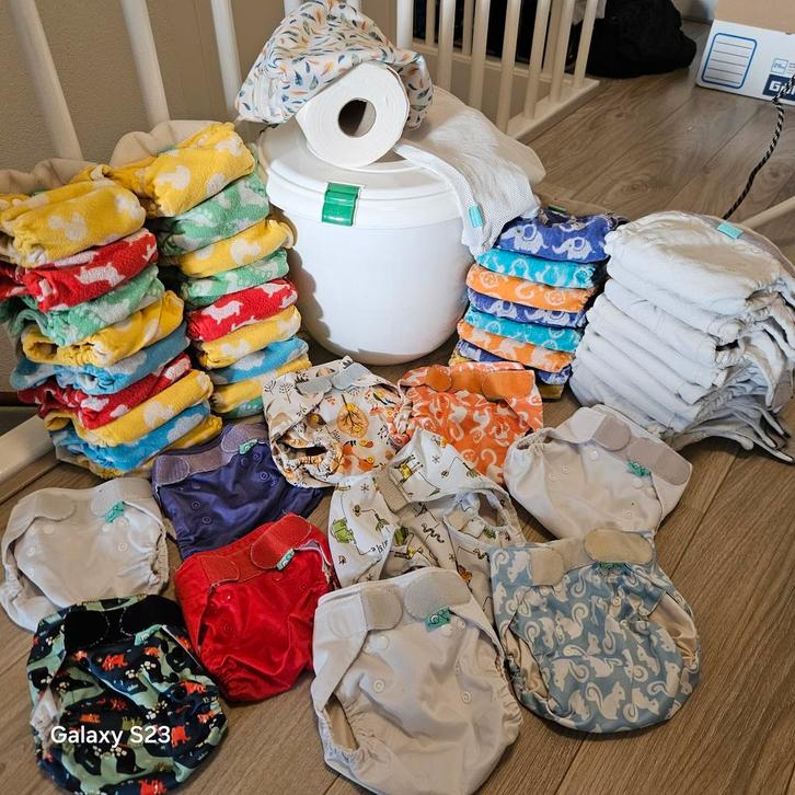 Totsbots Bamboozle Stretch Wasbare Luiers Maat 1 & 2, Kinderen en Baby's, Babykleding | Overige, Gebruikt, Jongetje of Meisje