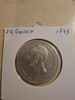 Zilveren Rijksdaalder Willem II 1849 - Zeer Fraai, Zilver, Ophalen of Verzenden, Losse munt, 2½ gulden