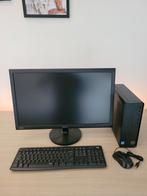 HP Slim Desktop PC set + Asus monitor + toebehoren, Computers en Software, Desktop Pc's, Ophalen, Zo goed als nieuw, SSD